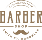 logotipo de barbearia circular e com o nome no meio 